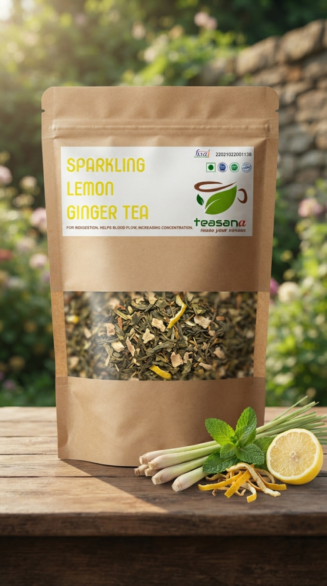 Sparkling Lemon Ginger Tea